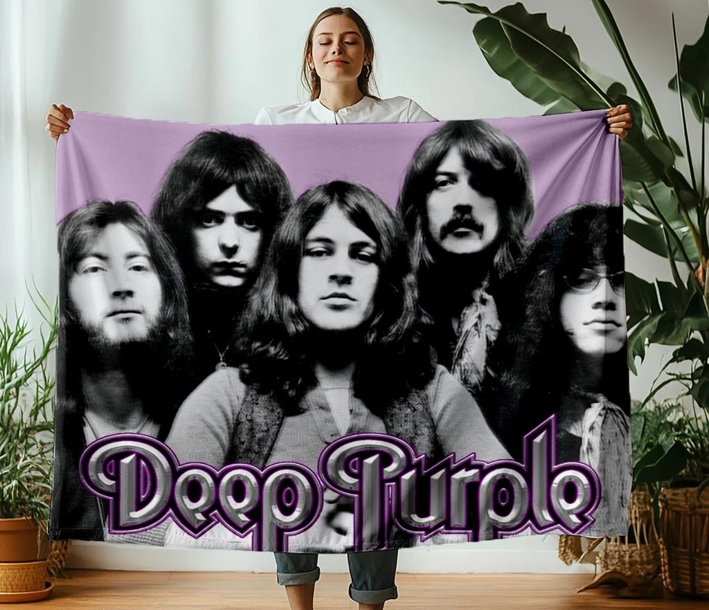 DDeep PPurple rock music band printed blanket Flange warm blanket picnic cubre cama throw blanket bed livings Birthday Gift
