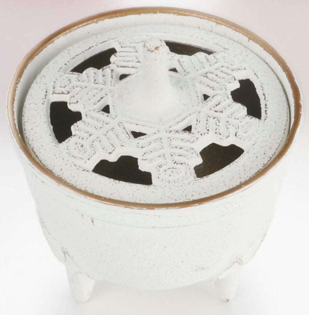 Iwachu Incense Burner Snow Color Body Size X H9 29214 Design Accessories Nanbu Ironware Gold/Hemp (cm) 8.5