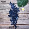 Rhinestone Embroidery Sew Patch 3D Flowers Lace Appliques Appliques Wedding Gown Appliques