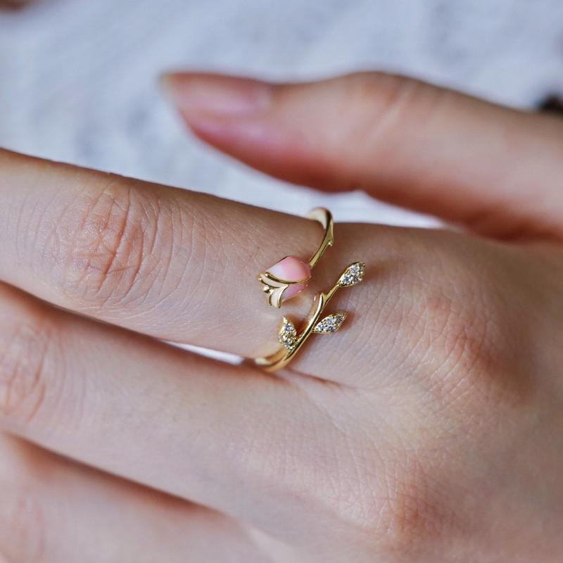 And Unique Beautiful Floral Open Ring For Women With Adjustable Fit Crafted From Highquality Material Copper