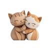 Carved Wooden Cats/Dog Figurines Table Ornament Cats/Dog Statue Sculptures Collectibles Home Decors Art Carving Work