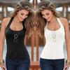 Womens Sport Tank Top With Ribbed Fabric For Yoga And Casual Wear