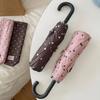 Lightweight Polka Dot Folding Umbrella Compact Portable Travel Outdoor Umbrella Daily Use