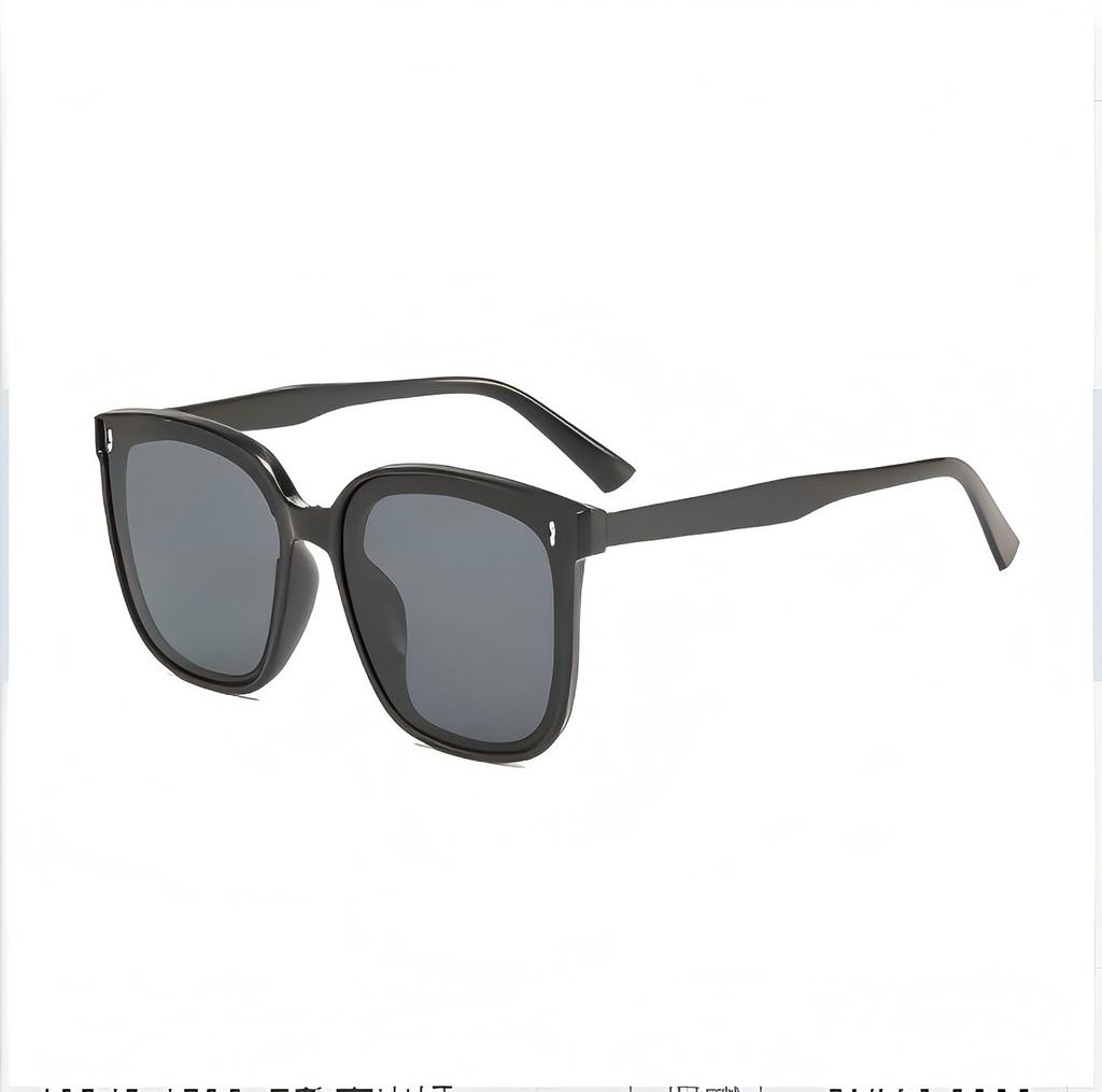 Oversized Square Black Frame Sunglasses Fashion UV400 Protection Grey Lens Outdoor Driving Travel Casual Shades Glasses