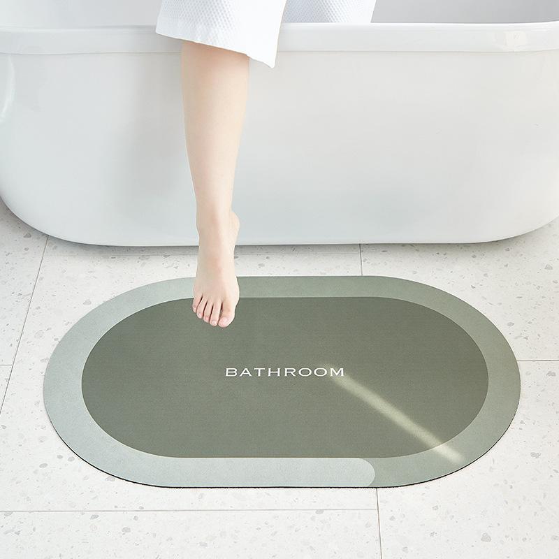Nordic Diatom Mud Mat Bathroom Moisture-wicking Non-slip Mat Home Toilet Entry Toilet Door Quick Drying Mat Durable