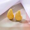 Vintage Matte Particles Water Drop Ear Cuff Earring for Women Simple Irregular Hollow Stud Earrings Jewelry for Party Gift