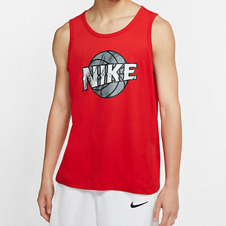Nike Dri-Fit Printed Basketball Vest Men Tops Red CD1293-657