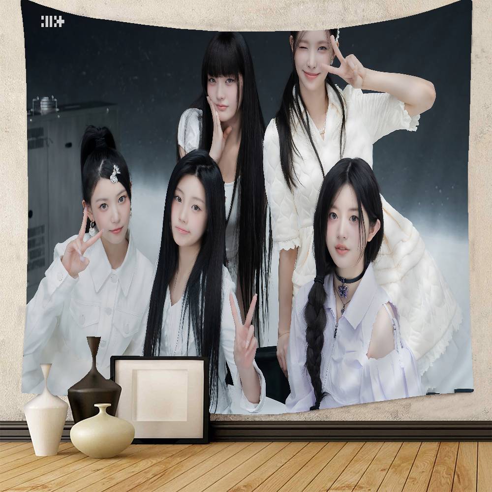 Popular Famous Band IILLIT Chart Tapestry Art Science Fiction Room Home Decor Cheap Hippie Wall Hanging