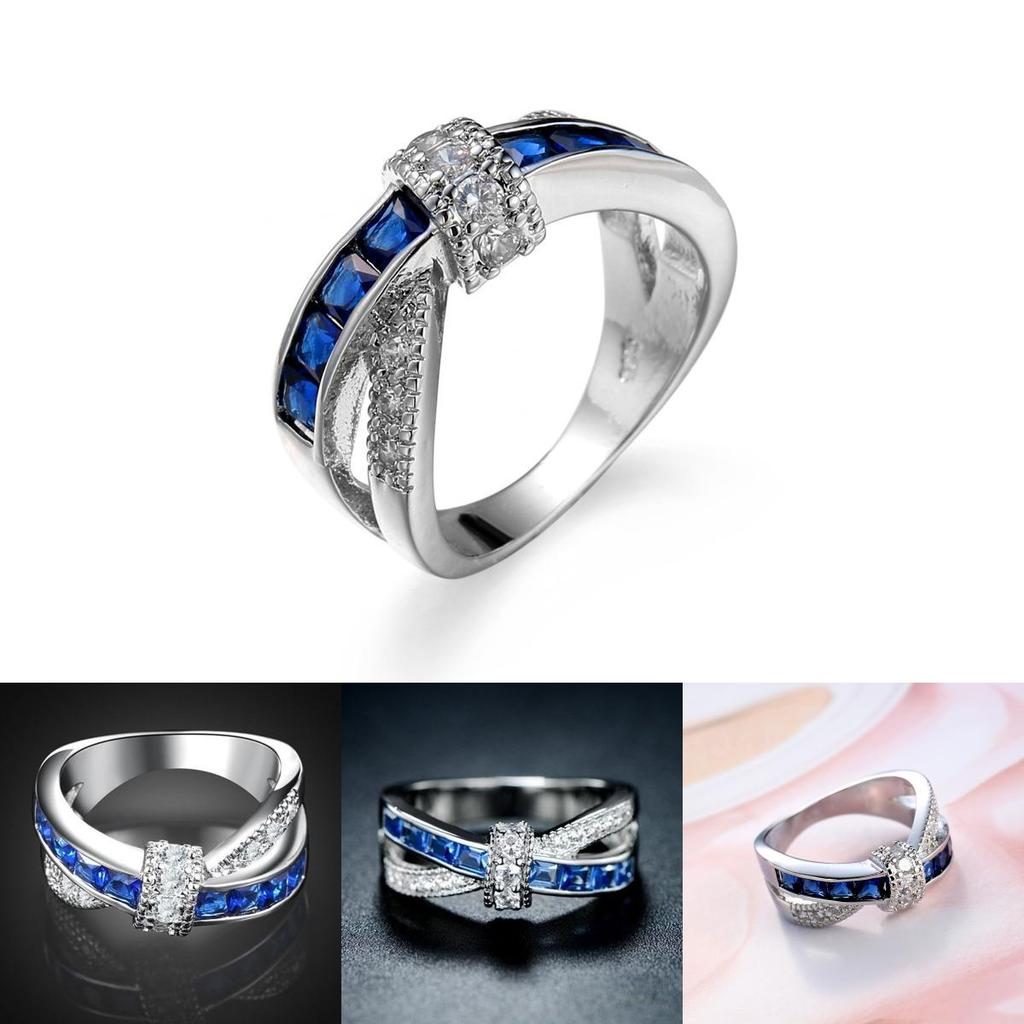 Geometric Copper Ring With Stunning Zircon Cross Design In Multiple Elegant Colors