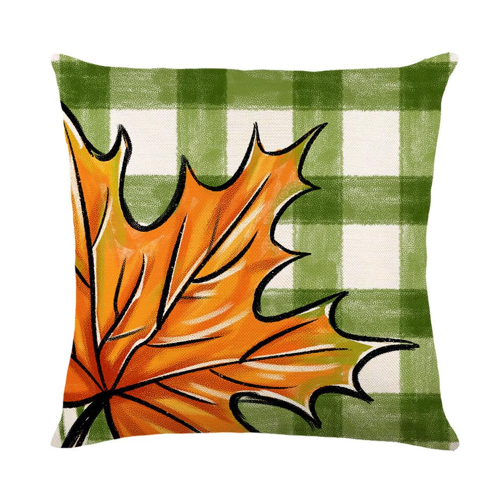 

Autumn Thanksgiving Pillow Cover Home Sofa Cushion Cover Polyester Pumpkin Living Room Bedroom Cushion 45 * 45Cm (without pillow core)