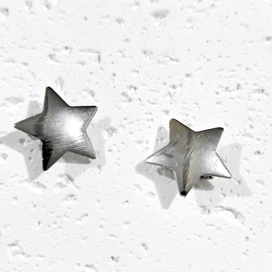 1 Pair Hairpins Five-Pointed Star Shape Hair Clips Metal Texture Side Bang Hair Pins Fade-Resistant Hair Accessory