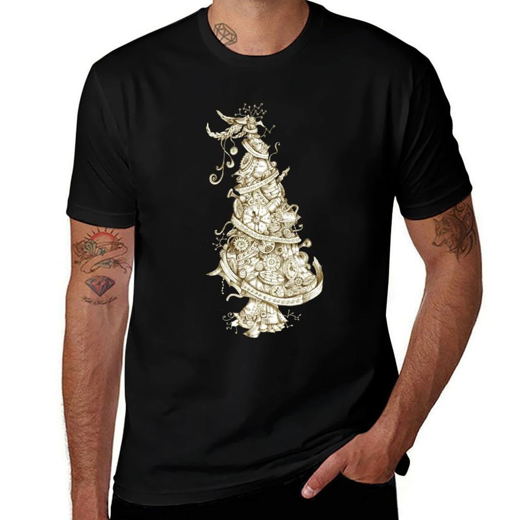 Steampunk Christmas Tree Tshirt T Shirts With Prints Cotton T Shirt Pack Essential T Shirt Tshirt