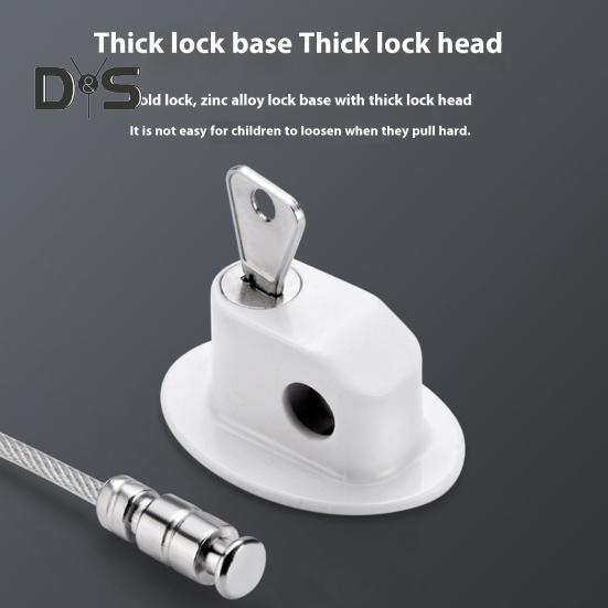 Stainless Steel Window Restrictor Lock Adhesive Door Window Lock with Keys Childproof Casement Window Anti Theft Window Cabinet Fridge Security Lock