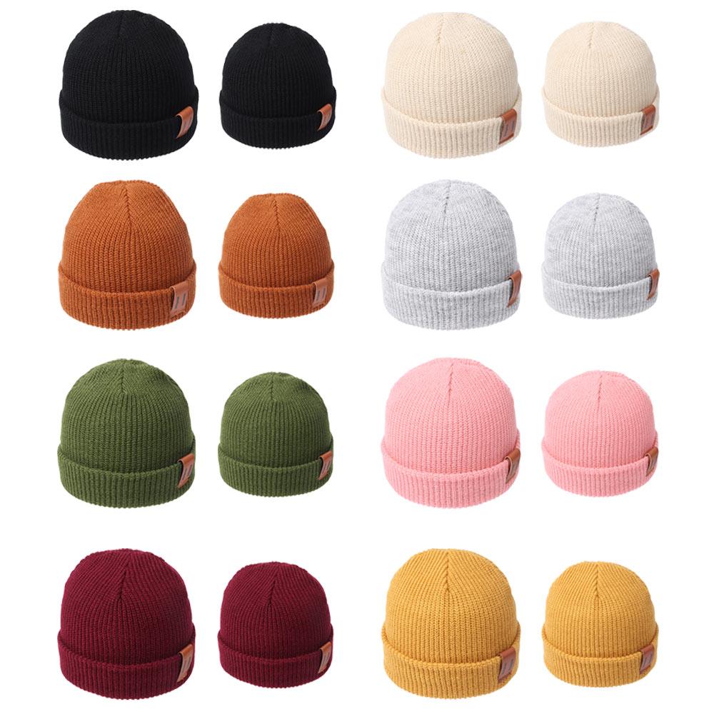 Winter Parenting Adult Knitted Hat Baby Cap Kids Beanie Winter Hat