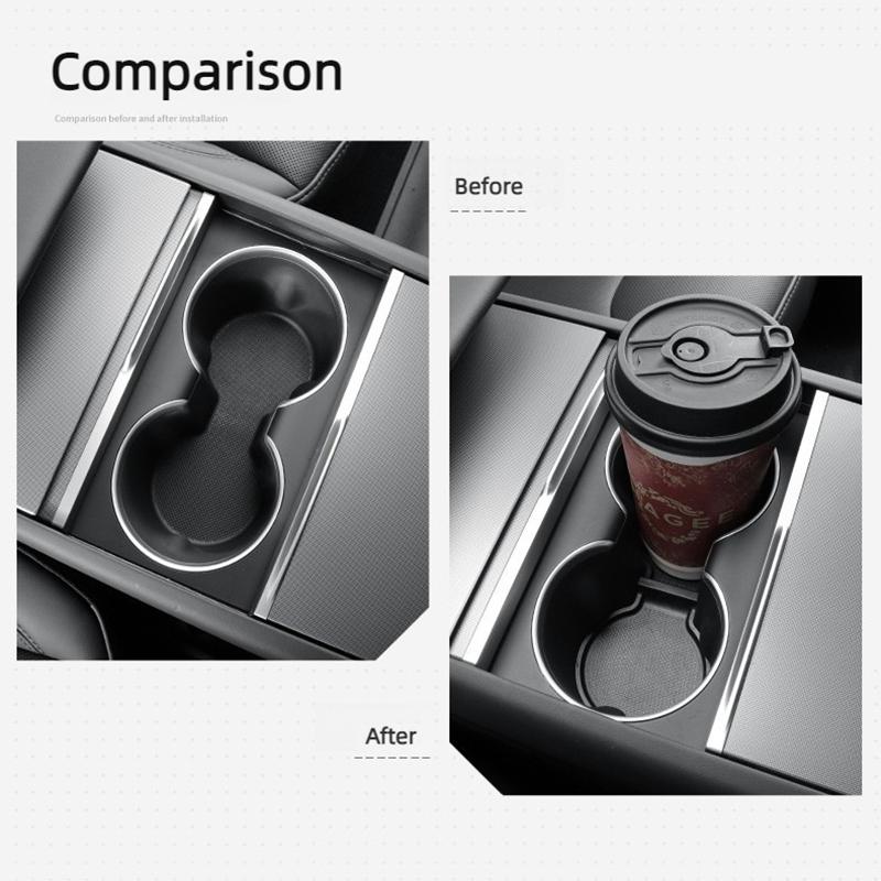 Car Cup Holder Mat for Tesla New Model Y Juniper Launch 2026 Bottle Cup insert Protector Cushion interior Accessories 2025 Parts