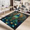 1PC Peacock Stained Glass Extra Large Non Slip Floor carpet, Office, family, Studio   Large Area Rug Indoor Rugs, Bold Statement Piece