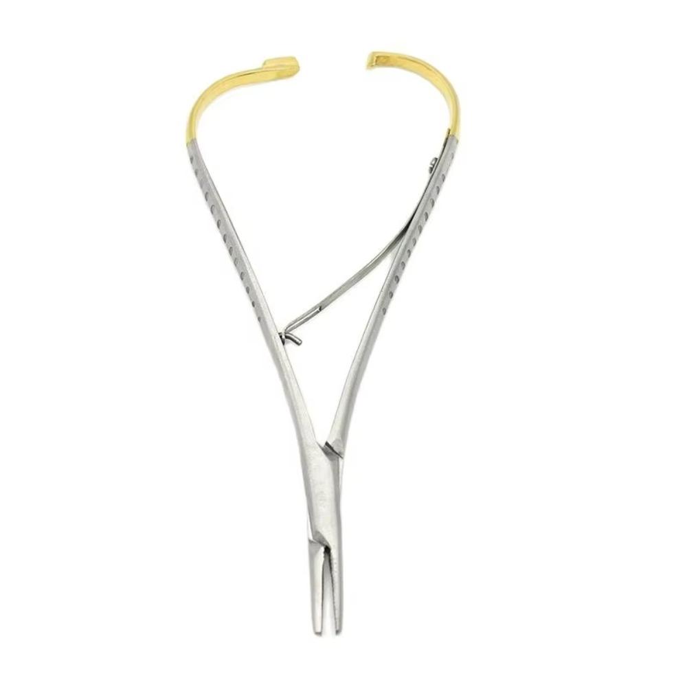 14cm Dental Needle Holder Stainless Steel Elastic Placing Plier Orthodontic Plier  Dental Tool