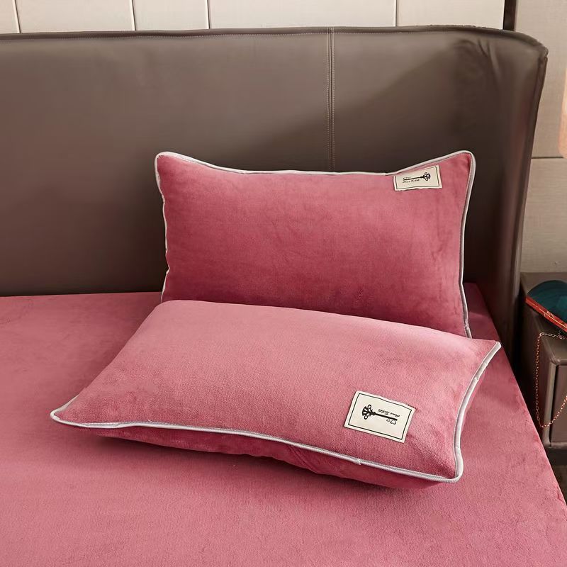 2 stk/sett 48x74cm Pure Color Velvet Putetrekk Myk Flanell Komfortabelt putetrekk Soveputetrekk