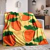 1pc Carrot Pattern Print Blanket   Lightweight Flannel Throw Blanket For Sofa, Bed, Living Room, Office, Outdoor Travel, Camping