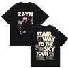 Vintage Zayn Malik Startway To The Sky Album 2026 Koszulki Graficzne Unisex Moda Hip Hop Bawełna Krótki Rękaw