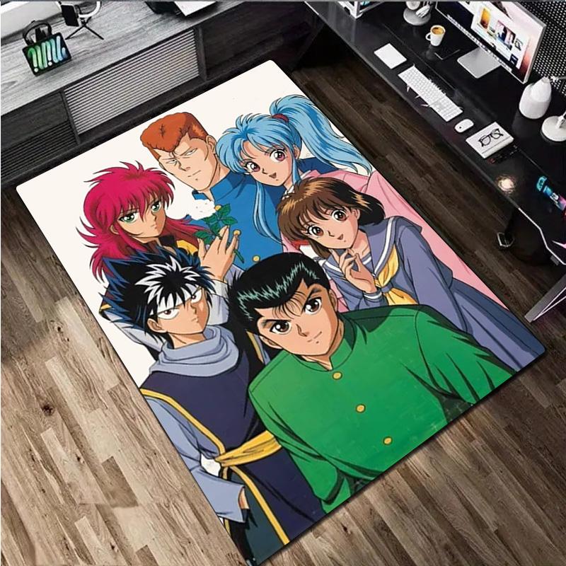 Yu Yu Hakusho Carpet Office Decorative Carpet For Living Room Bedroom Door Mat Floor Rug Computer Chair Area Rug
