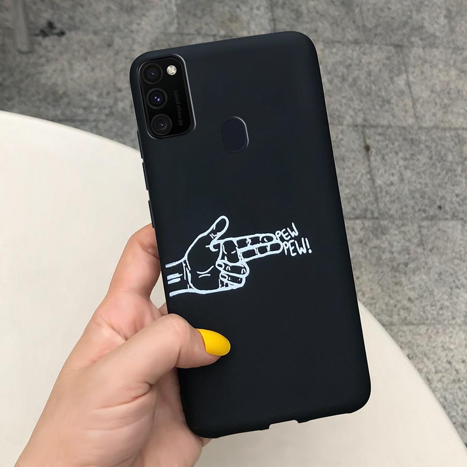 Pro Samsung M21 Pouzdro 6,4 palce Měkký Silikonový Kryt s Srdcem TPU Pro Samsung Galaxy M21 M 21 SM-M215F M215 Zadní Kryt Telefonu Funda