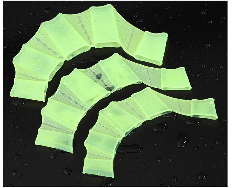 

Силиконовые ласты для плавания: Взрослые и детские ласты для снорклинга с половинной ладонью и перчатки для фристайла Medium зелёный