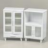 2Pcs/Set 1:12 1:6 Scale Miniature Dollhouse Bookcase Cabinet Set Mini Dollhouse Display Shelf Model Tiny Floor Storage Bookshelf Furniture Accessories