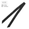 [D+Arts] Ribbon Tie Bow Tie Scarf Abstract Pattern 5cm Wide Made In Japan Men's Women's (Black)