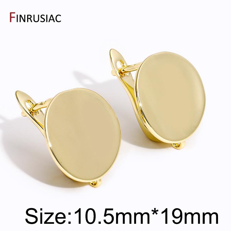 Wholesale 18K Gold Plated Brass Handmade Earwire Fasteners Basic Earring Hooks Clasp,DIY Women Shvenzy Earrings Making Supplies