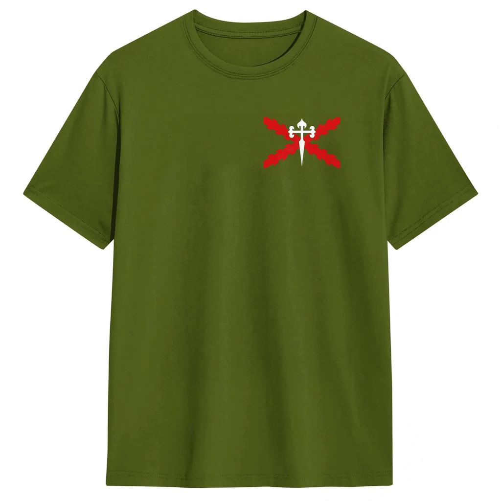 Cross of Santiago T-Shirt Summer Harajuku T Shirts Men 100 Cotton O Neck 4XL 5XL 6XL Tees Short Sleeves Streetwear Tshirt