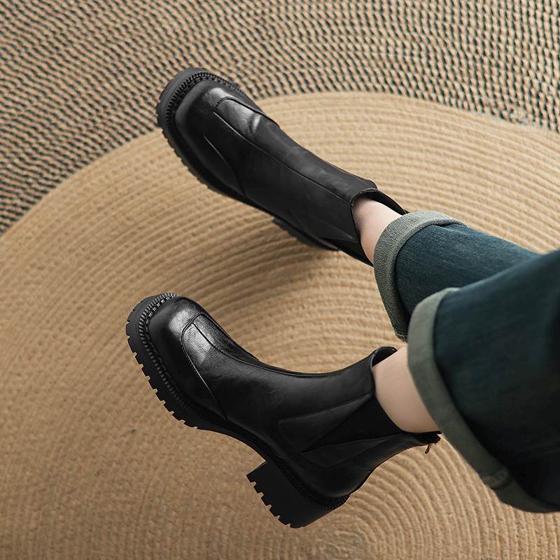 Krazing Pot 2026 Microfiber Winter Round Toe Modern Platform Size 33 Boots Size 43 Thick Bottom Zipper Women Ankle Boots