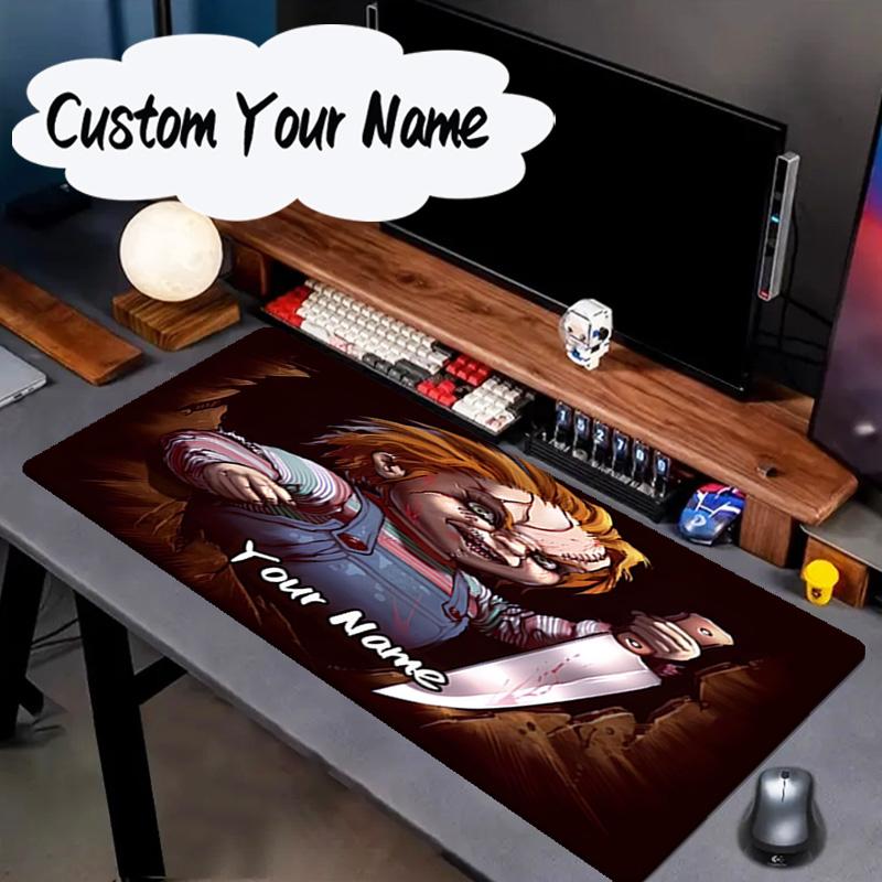 Custom Name Mouse pad Love And Horror Doll Pattern Mouse pad, Gaming Mouse Pad, keyboard pad, Desk Decor for computer notebook Fan Birthday Gift
