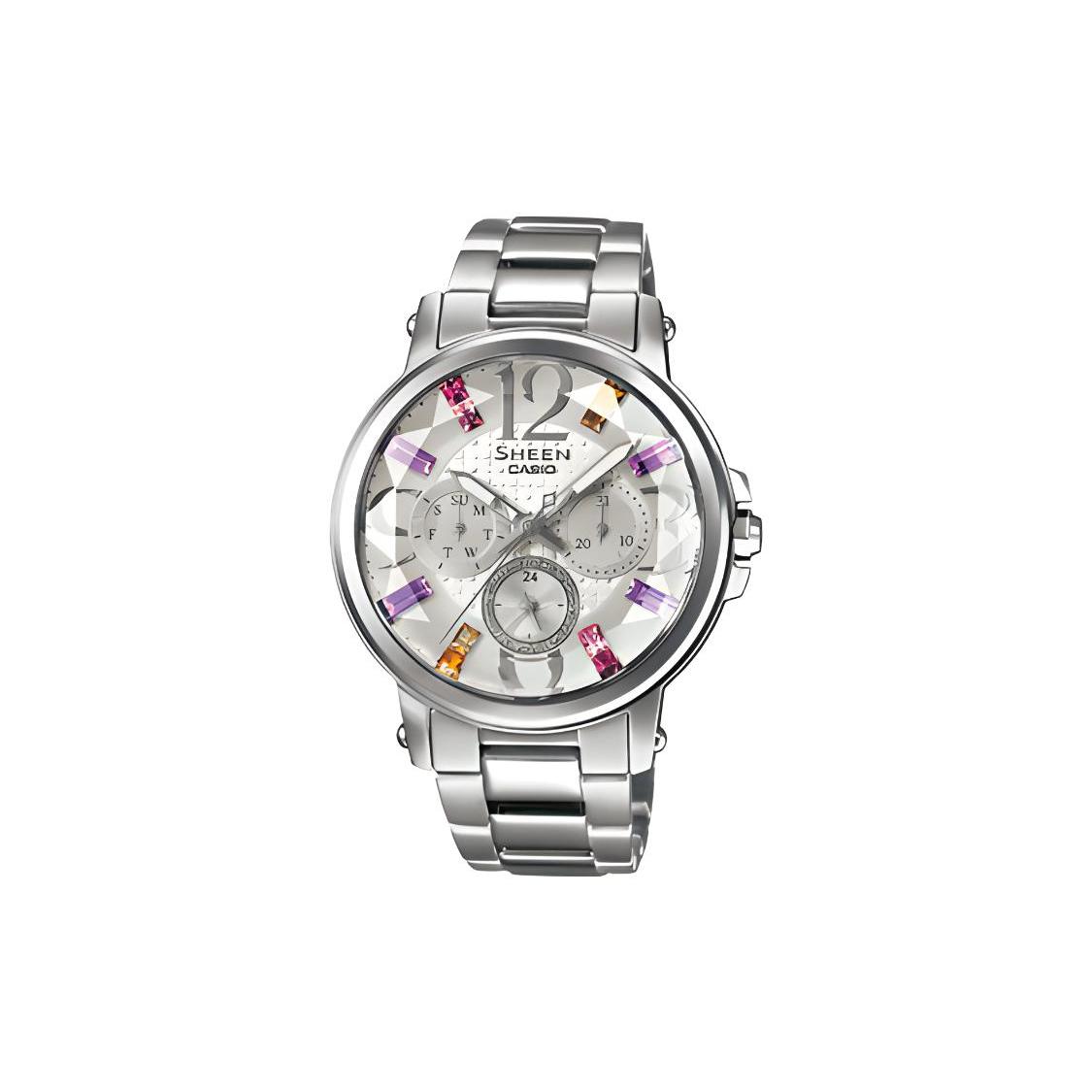 CASIO Women s SHEEN Silver Watch SHE-3035D-7A SHE-3035D-7A Silver Dial