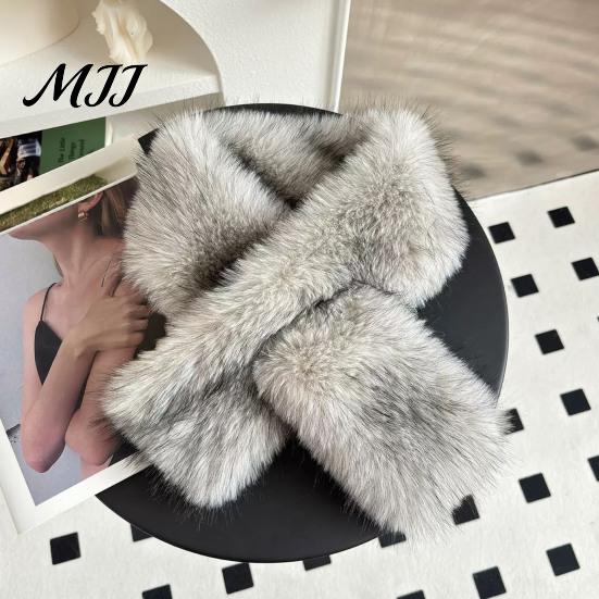 Soft Plush Winter Scarf Faux Fur Collar for Women, Neck Warmer Scarf, Fluffy Stylish Warm Coats Scarves, Thanksgiving Christmas Fashion Gifts Mothers