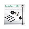 Lampe de jardin - MUVOE - Solaire LED - 30/60 lumens - Plastique noir - Ø 26.5 x H 177 cm