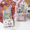 6Pcs Cartoon Crayon Shin-Chan Pressing Neutral Pen Kawaii Children Writing Pen Quick Drying Gel Pen Student Stationery Gift