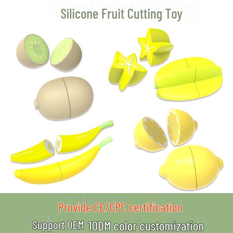 

Silicone Children s Fruit Cutting Toy Set