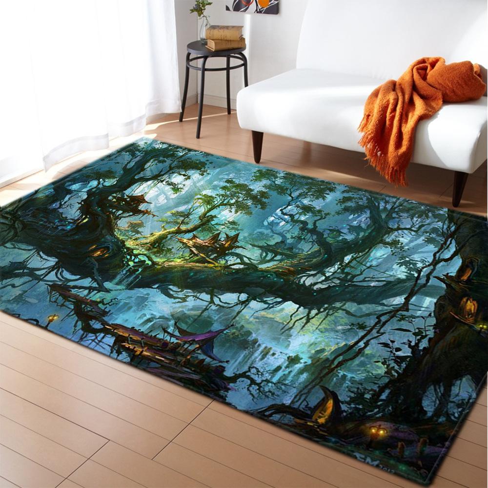 Tree Hole Large Carpet Feather Wind Bedroom Floor Mat