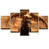 Gerahmt 5 Stück Drachen Fantasy Schwert Krieger Spiel Film Modern Leinwand Poster Wandkunst Bilder HD Gemälde Zimmer Heimdekoration