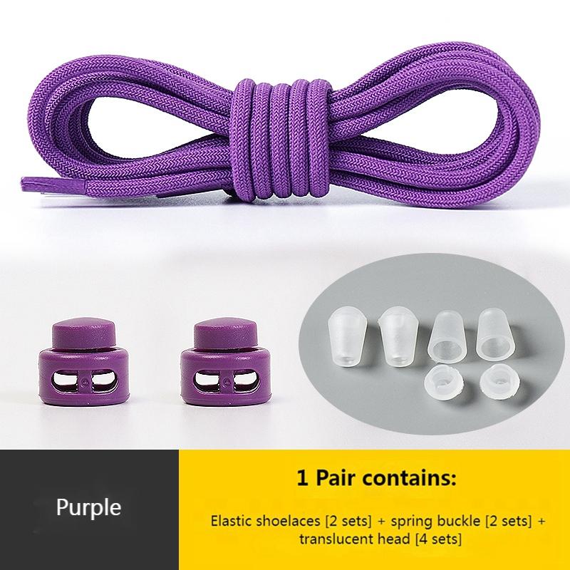 Elastic Laces Sneakers Round Lock Shoelaces Without Ties Kids Adult Quick Shoe Laces Rubber Bands Lazy Shoeace Shoes Accessories