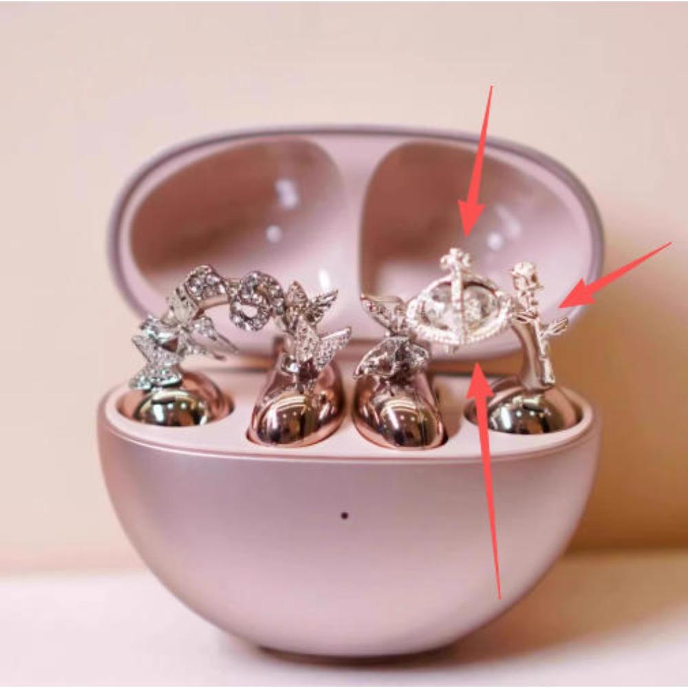 Cute Sparkling Diamond Cherry Blossom Bluetooth Earphone Case Decoration, Fashion Rhinestone Flower Earphone Accessory for Women, 1PC