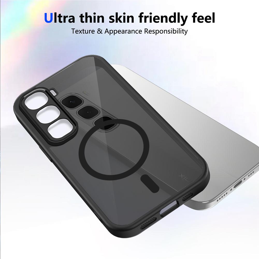 KEYSION Magnetic Phone Case for for Infinix Hot 60i 4G TPU+PC Matte Translucent Shockproof Cover for Infinix Hot 60 Pro+ 60 5G
