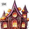 Waterproof PVC Glass Layout Supplies Halloween Static Window Clings, Spooky Haunted House Decals with Pumpkin Funny Holiday Party Room Decor