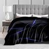 Geometric Dark Elegance Pattern Flannel blanket for bedroom, living room, sofa, and nap
