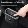 Car Trash Can Hanging Garbage Bin Pressing Box With Lid For Mercedes Benz AMG A C Class W201 W210 W108 W204 W205 W203 W211 W124 QG1