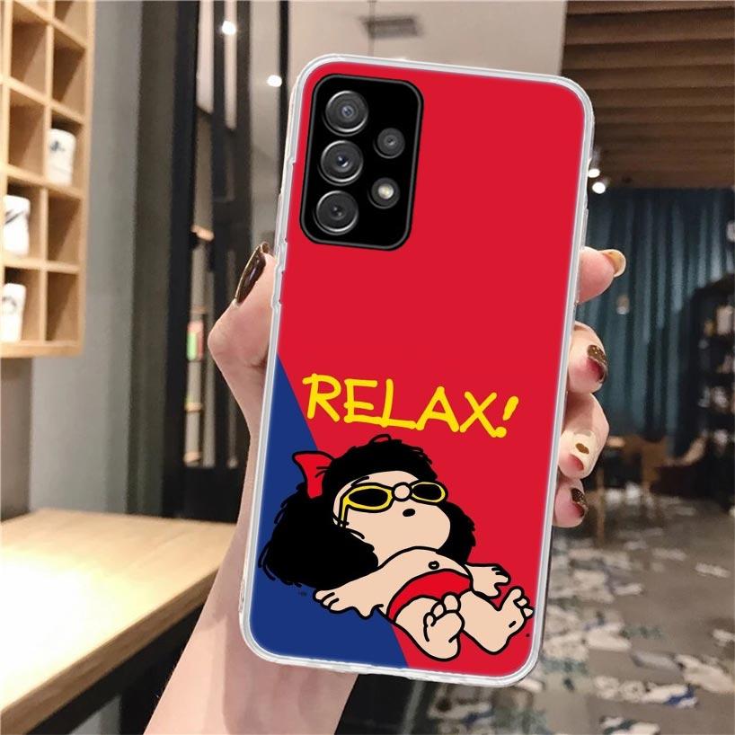 Cartoon Niedliche Mafalda Weiche Handyhülle Für Samsung Galaxy A52 A42 A32 A12 A22 A51 A50S A30S A20S A10S A71 A41 A31 A21S A40 A20E A7