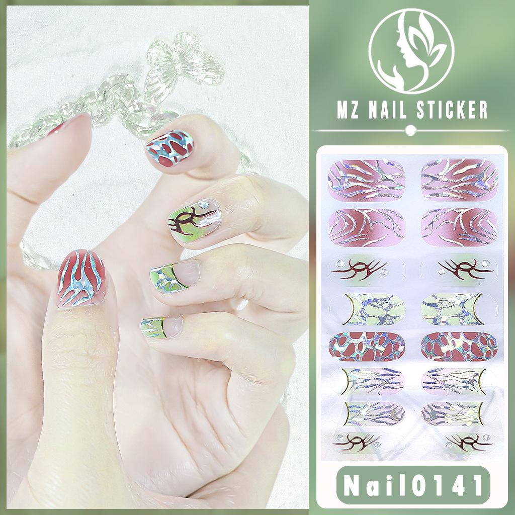 Nail16 Refers To Stereoscopic White Ultra Thin Non-trace Gel Nail Oil Film Popular Color Temperament Sweet Cool Wind Nail Art Sticker