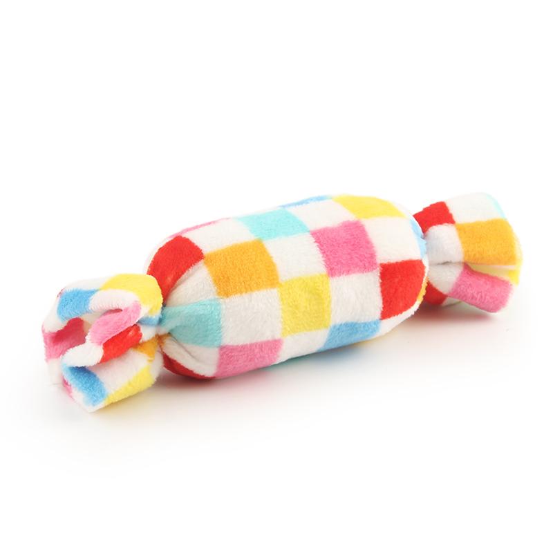 

Plush Squeaky Candy Dog Toy Play Candy Puppy Training Pet Toy Soft Colorful Mini Pet Supplies For Cat S
