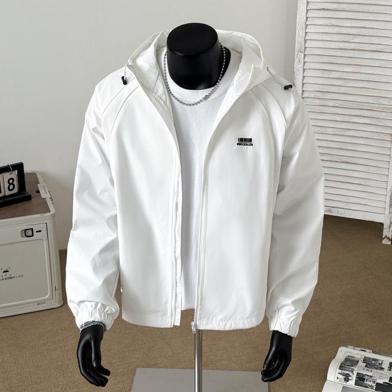 Men's 2025 Trendy Hooded Windbreaker Jacket: Casual, Loose Fit for Autumn/Winter